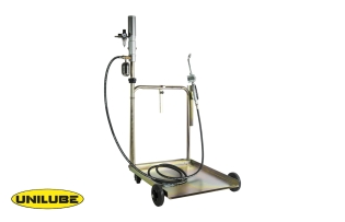Маслонагнетатель пневматический 5:1 с тележкой для бочек 180/220 кг